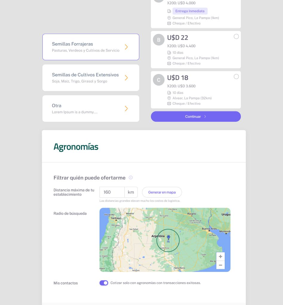 Detalle visual del proyecto Agro24
