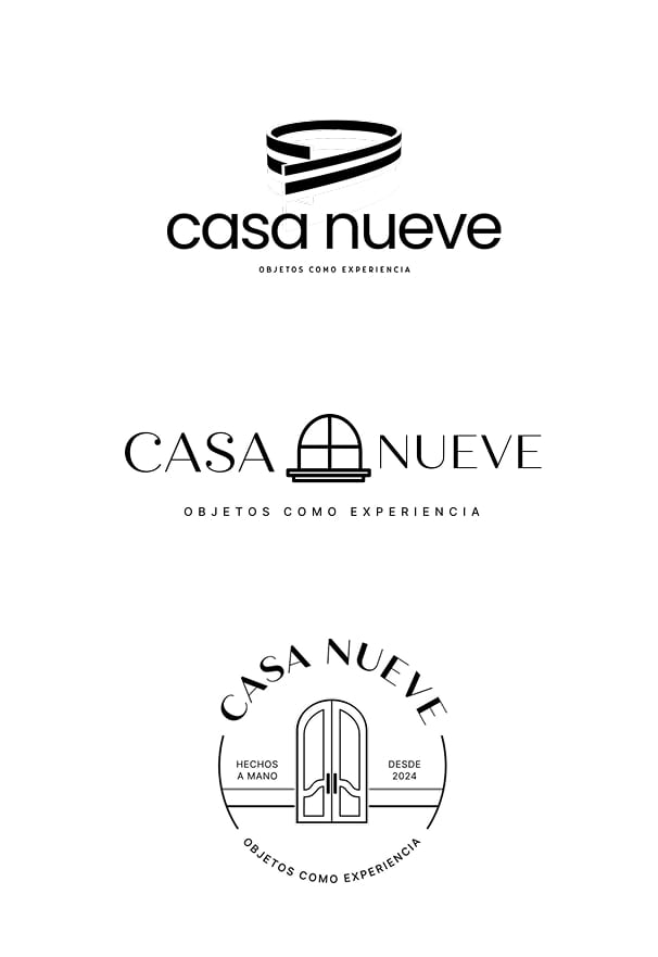 Opciones de logo para Casa Nueve