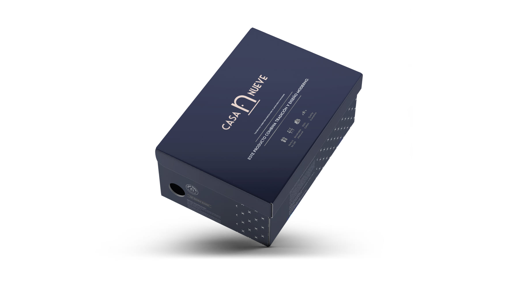 Caja de producto con marca Casa Nueve
