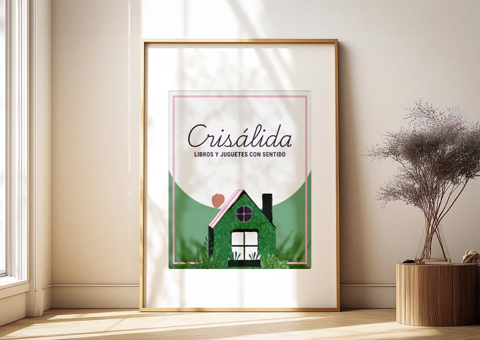 Póster enmarcado con ilustración de Crisálida