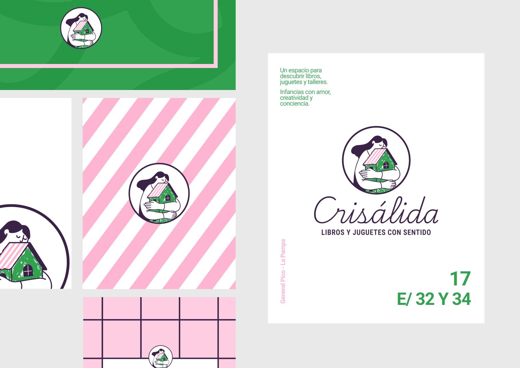 Sistema visual y pieza gráfica de Crisálida
