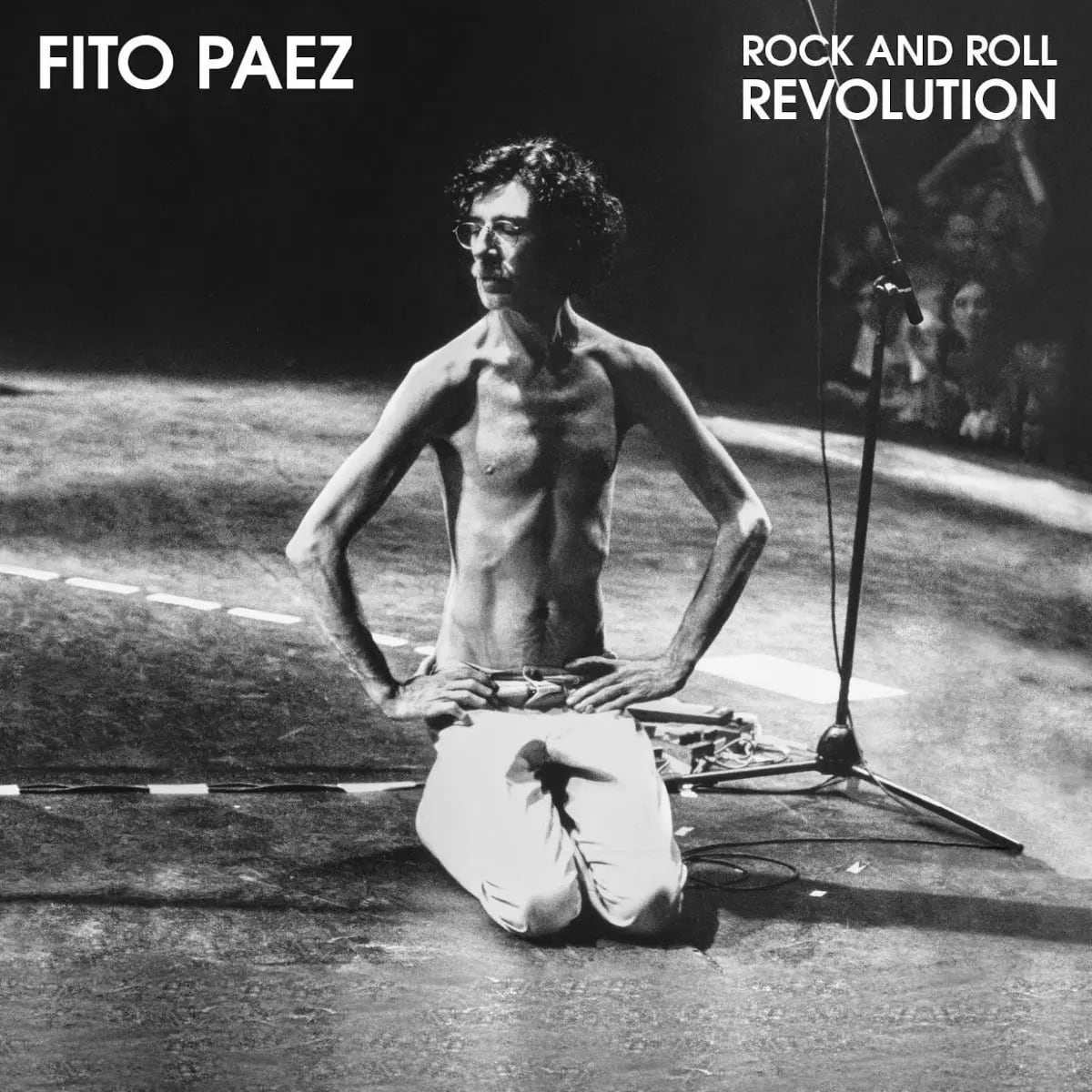 Tapa de Rock and Roll Revolution: Charly García arrodillado en el escenario