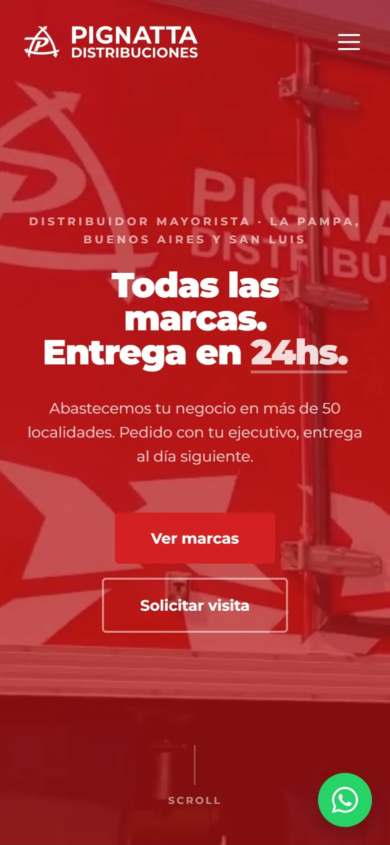 Inicio del sitio nuevo en el celular