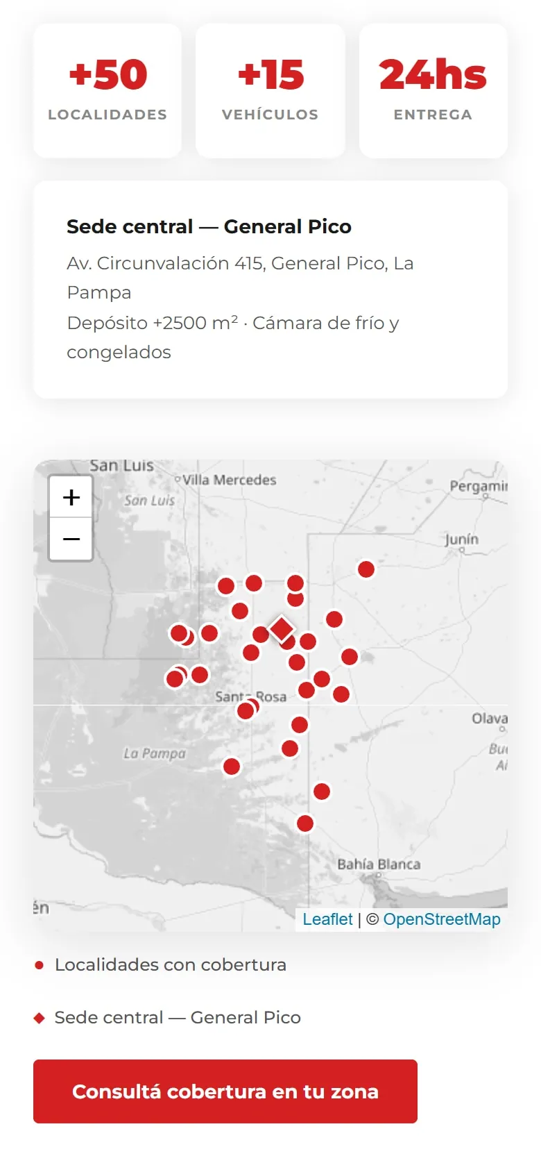 Mapa de cobertura en el celular