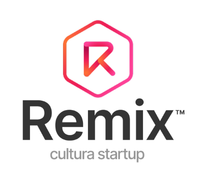 Identidad visual de Remix sobre fondo claro