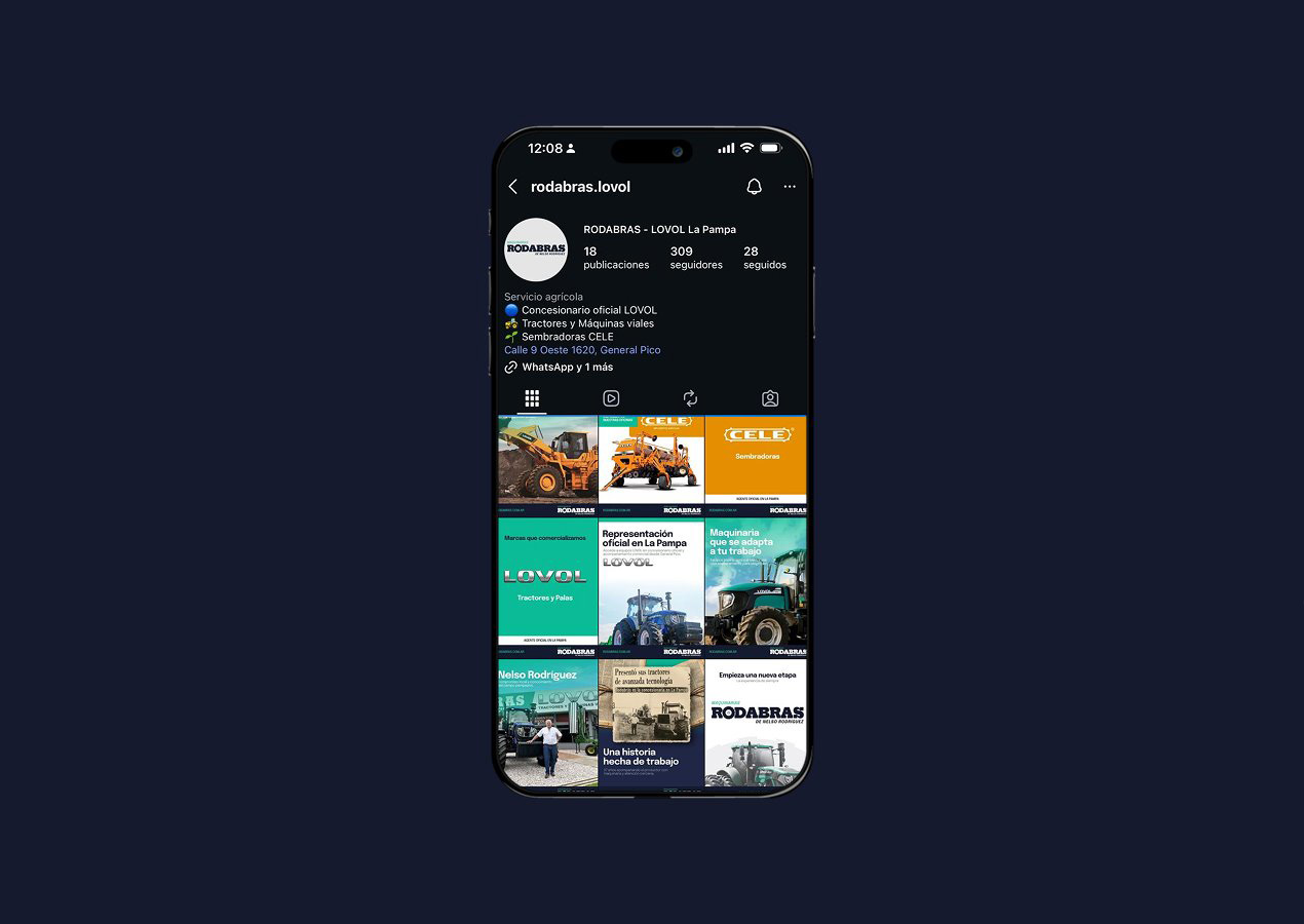 Timeline inicial para la nueva cuenta de Instagram de Rodabras