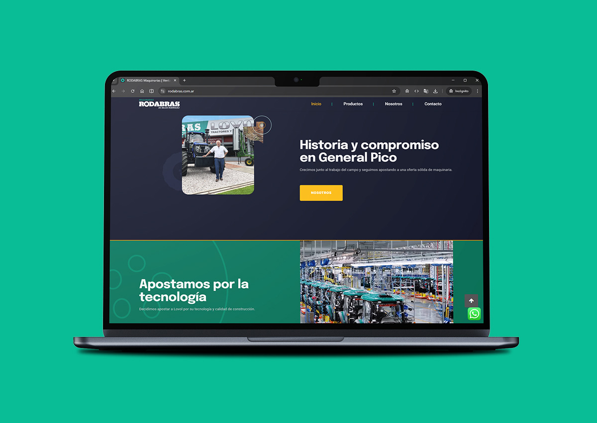 Bloques institucionales y tecnológicos del sitio Rodabras